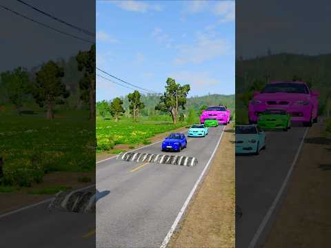 Small To Giant Cars vs Speed Bump - #1