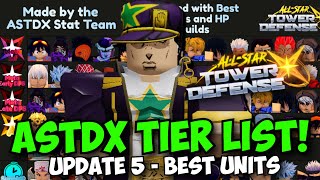 ASTD X Update 5 Tier List! - New Best Units!