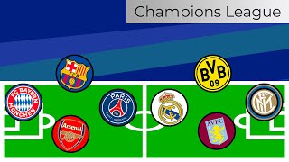Football Clubs Marble Race | UEFA Champions League 2024-2025 Play Off