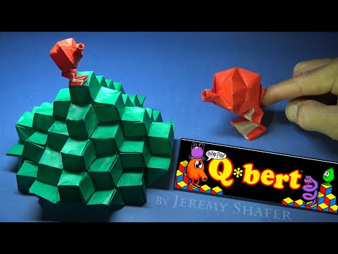 Origami Jumping Qbert