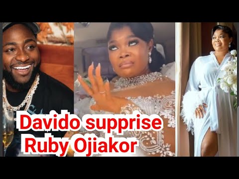 "God bless you😳❤️"- Ruby Ojiakor celebrate Davido after a wonderful surprise.