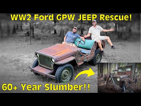 Rescuing a FORGOTTEN WW2 Ford Jeep Sitting 60 Years!