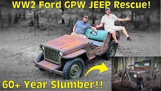 Rescuing a FORGOTTEN WW2 Ford Jeep Sitting 60 Years!