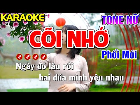 Cõi Nhớ Karaoke Bolero Nhạc Sống Tone Nữ ( PHỐI MỚI ) | Nàng Thơ Karaoke