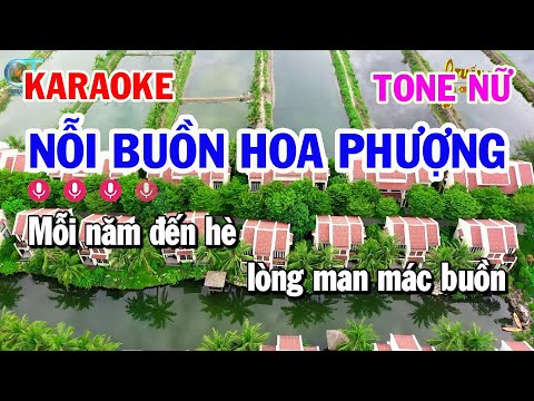 Karaoke Nỗi Buồn Hoa Phượng Tone Nữ ( Em ) Nhạc Sống Tuấn Kiệt