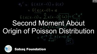 Second Moment About Origin of Poisson Distribution