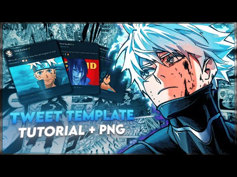 Tweet Template Tutorial + Free Png File for Anime Shorts | @Badk1d