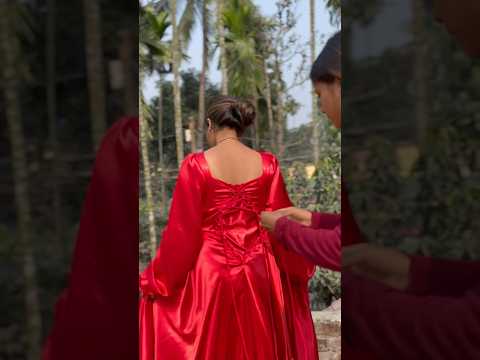 Beautiful red satin dress