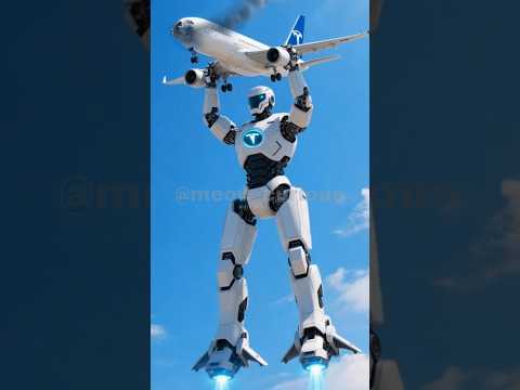 Kitten Builds Giant Tesla Robot to Save Crashing Plane 🤖✈️💥 #viralvideo #funny #cute #teslarobot