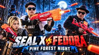 LTT Game Nerf Guns : SEAL X Nerf Guns Fight Fedora Crime Syndicate – Pine Forest Night