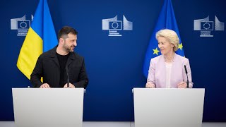 Заяви Володимира Зеленського та Урсули фон дер Ляєн для медіа