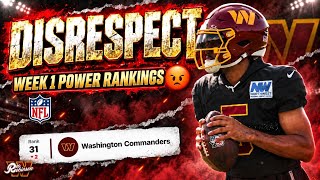 😡Washington Commanders RANKED 31st in NFL Power Rankings Entering Week 1