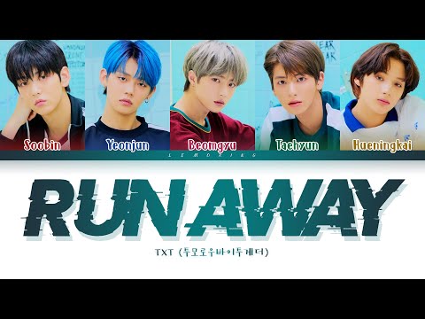 TXT Run Away Lyrics (투모로우바이투게더 9와 4분의 3 승강장에서 너를 기다려 가사) [Color Coded Lyrics/Han/Rom/Eng]