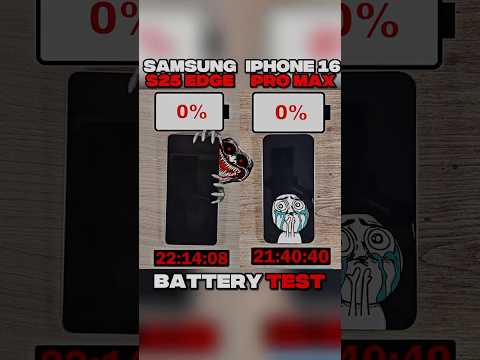 IPHONE 16 PRO MAX VS SAMSUNG S25 EDGE BATTERY 🔋🪫TEST?