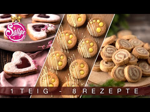 Plätzchen backen: 1 Teig - 8 Rezepte / Weihnachtsrezepte /  Sallys Welt