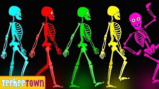 Five Skeletons Were Riding On A Bus | Spooky Songs For Kids | TeeHee Town