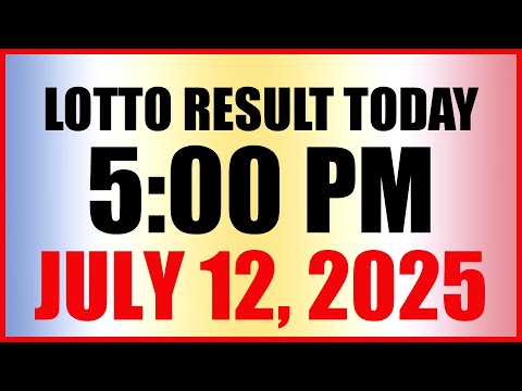 Lotto Result Today 5pm July 12, 2025 Swertres Ez2 Pcso