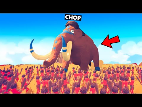 GIANT MAMMOTH VS 1000 PEOPLE ARMY IN BATTLE