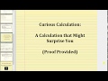 Understanding the Surprising Calculation