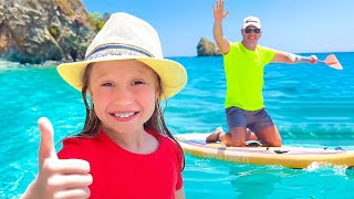 Aventura no mar! Nastya e papai exploram juntos! Férias de verão com Nastya e papai