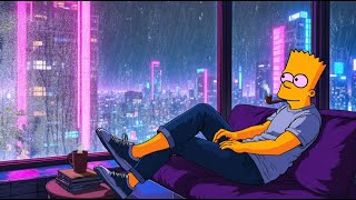 rainy night smoking beats 🚬 lofi hip hop ~ rainy nights / soft beats / lonely city