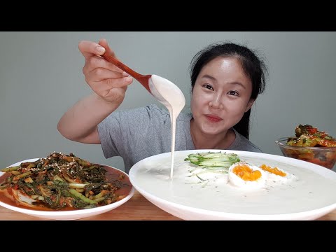 여름에 콩국수 안 먹는 사람도 있나요?😯 국물이 엄청 찐하고 꼬소한 베테랑 크림 콩국수 먹방 🔥핵폭탄 열무김치랑 꿀조합 먹방 mukbang