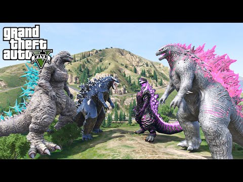 Godzilla Minus One, Venom Godzilla vs Godzilla x Shin Godzilla - The New Battle ( GTA V Mods )