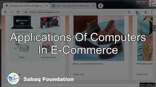 Applications Of Computers In E-Commerce