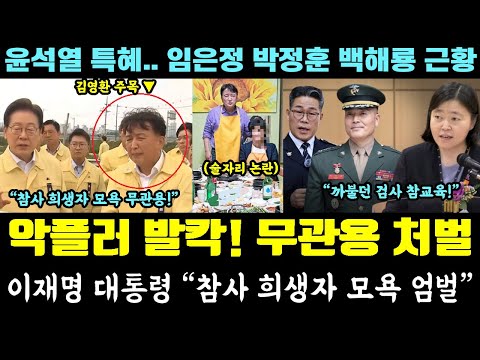 악플러 참교육 시작!! 무관용 떴다ㅋㅋㅋ 이재명 대통령 "참사 희생자 모욕 엄벌" (윤석열 특혜, 임은정 박정훈 백해룡 근황)