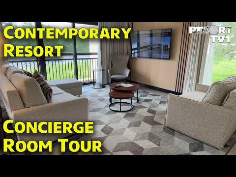 Disney's Contemporary Resort - Concierge Garden Wing Room Tour - Walt Disney World