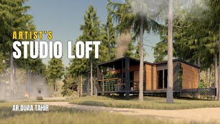 Studio Loft Cinematic by Ar. Duaa Tahir | Artist Studio modern minimalist Architecture | Lumion 2024