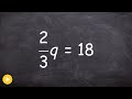 Solving One Step Equations with Reciprocals