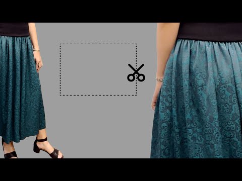 ⭐️ You don't have to be a tailor to make this skirt | Easy cutting and sewing skirt