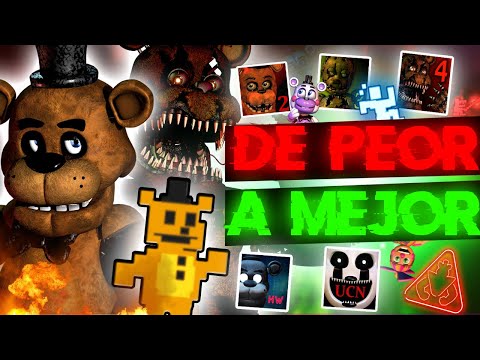 Juegos de FNAF de PEOR a MEJOR|| Five Nights at Freddy´s