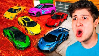 ROBANDO COCHES en un TSUNAMI de LAVA en GTA 5! 🚘🔥 (Mods)