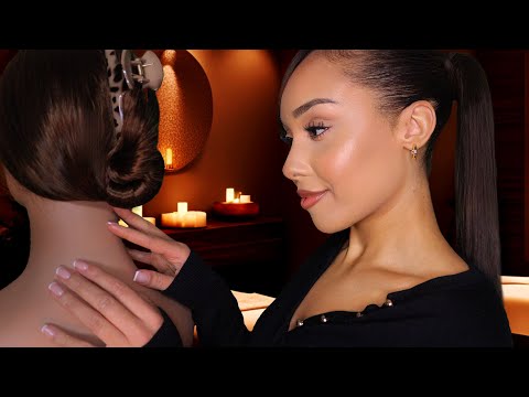 Stress Relieving ASMR | Back Massage, Hair brushing, Soft back Tracing & Neck Scratching To Relax