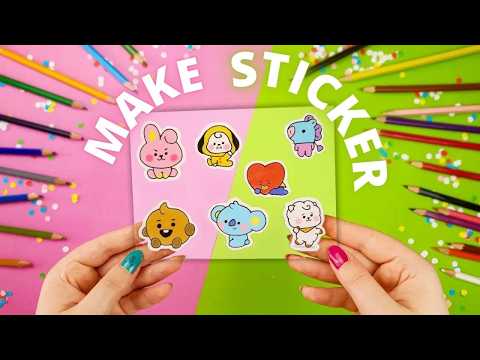 How to Make Stickers at Home | Step by Step 🎀😍