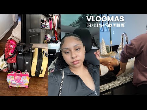 VLOGMAS| DEEP CLEAN WITH ME + DIY MAINTENANCE +PACK WITH ME FOR CALI