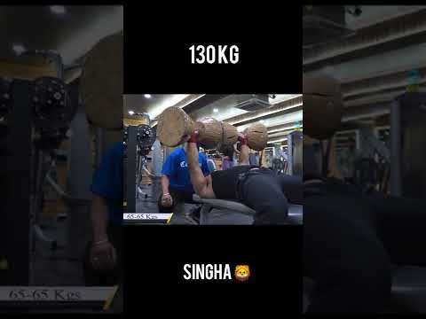130 KG DUMBBELL PRESS FOR 4 Reps Naturally ❤️💪🏻