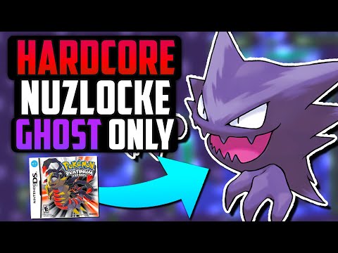 CAN I BEAT A POKÉMON PLATINUM HARDCORE NUZLOCKE WITH ONLY GHOST TYPES!? (Pokémon Challenge)