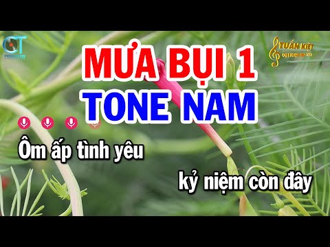 Karaoke Mưa Bụi 1 Tone Nam ( Gm ) Nhạc Sống Beat Mới || Karaoke Tuấn Kiệt