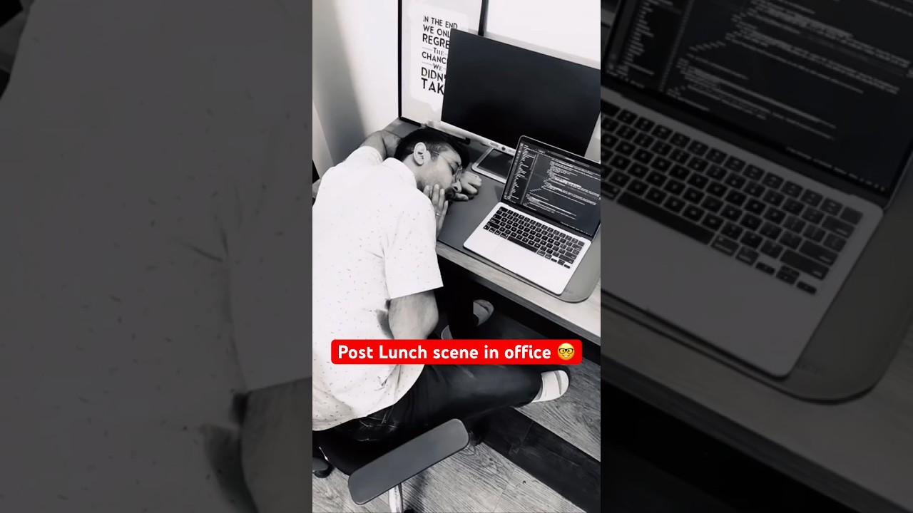 In Office, after Lunch 😂 never attend a boring meeting 😴 #officelife #programmer #ytshorts