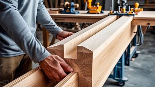 Build A Smart Folding Table With Unique Cross Joints // Extremely Skillful Woodworking