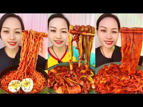 Asmr Chinese Food Mukbang Eating Show Noodles | Chinese Spicy Noodles Food Mukbang