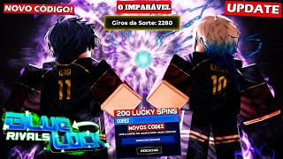 BLUE LOCK RIVALS: SAIU!! 3 NOVOS CÓDIGOS + TODOS CÓDIGOS DO BLUE LOCK RIVALS REAÇÕES QUÍMICAS
