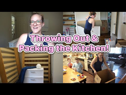 Throwing Everything Out and Packing Up the Kitchen! Moving Vlogs (RE-UPLOAD) // Mommy Etc