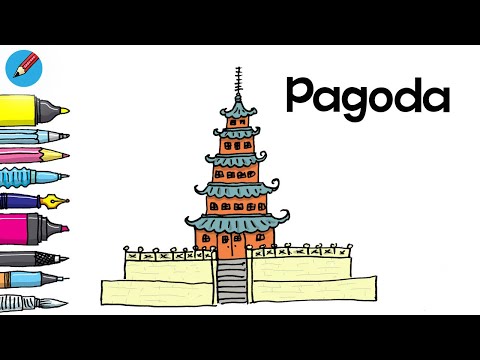 How to Draw a Pagoda Real Easy