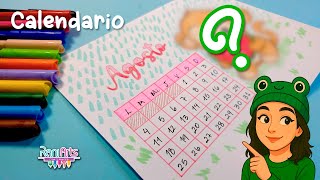 DIY - CALENDARIO DE AGOSTO - Crea tu propio calendario y organizate este mes! ☺