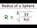 Calculating the Radius of a Sphere from Volume