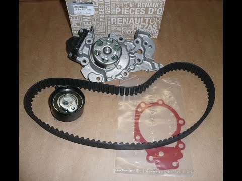 Комп. ремень грм ролики и помпы kangoo 1.0 16v 1.2 16v - видео